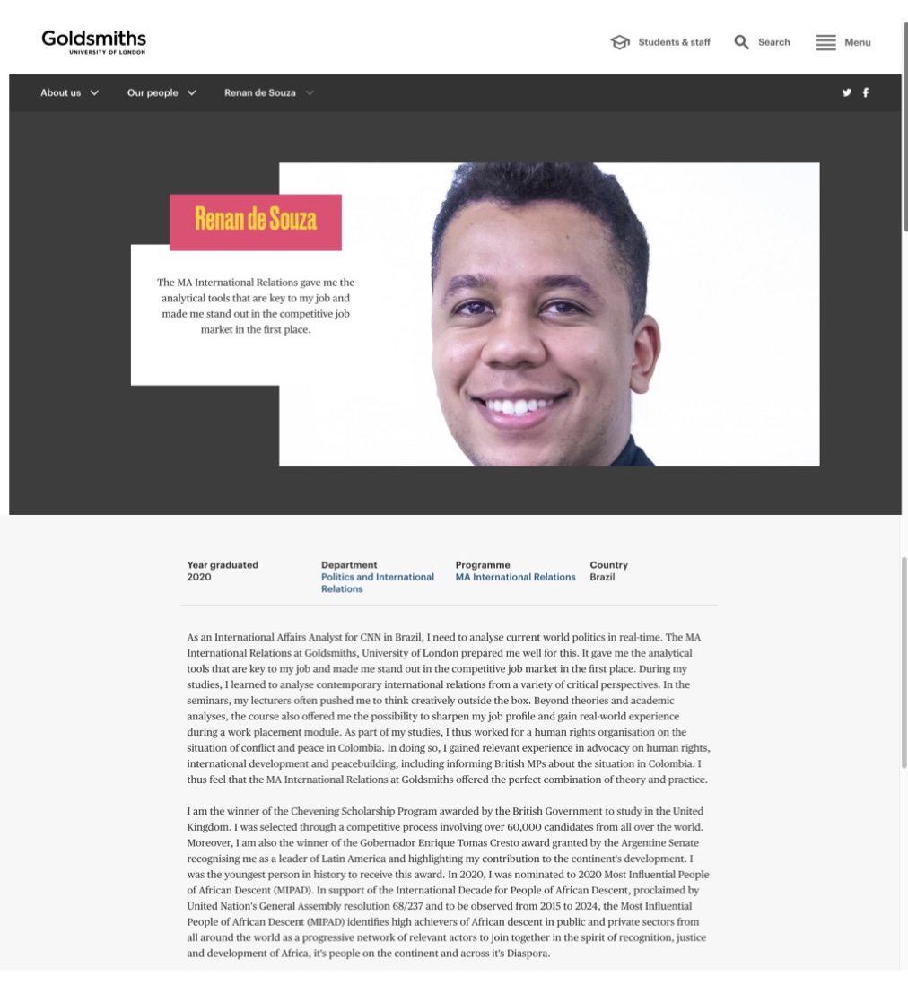 Print de matéria de imprensa sobre Renan de Souza